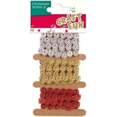 Craft with Fun Taśma ozdobna 3mix x 1m 4997385 5902643681552