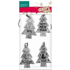 Craft with Fun Ozdoba dekoracyjna zawieszka metalowa 4szt. 4997401 5902643680562