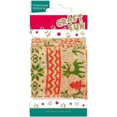 Craft with Fun Ozdoba dekoracyjna taśma parciana 1m 5257275 5902643695719