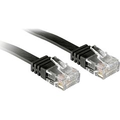 Lindy Patchkabel Cat6 Flachband ungeschirmt schwarz 1.00m (47521) 5285747 4002888475211