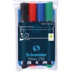 Schneider ZESTAW MARKERÓW DO TABLIC MAXX 290 SCHNEIDER 4 KOLORY 5288066 4004675000842