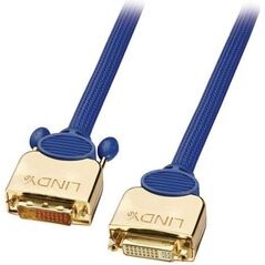 Kabel Lindy DVI-D - DVI-D 3m niebieski (37051) 5352857 4002888370516