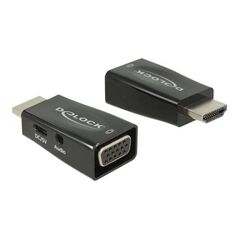 Adapter AV Delock HDMI - D-Sub (VGA) + Jack 3.5mm brązowy (65901) 5627515 4043619659012