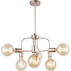 Lampa wisząca Italux Kristy nowoczesna industrial złoty  (MDM-3678/6 IGD) 5635158 5900644436478