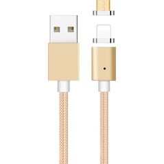 Kabel USB Libox USB-A - Lightning 1 m Złoty (LB0113) 5653107 5902689074967