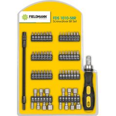 Fieldmann zestaw 56 bitów+wkrętak z grzechotką+elstyczna FDS 1010-58R, 58 elementów (50001184) 5671934 8590669136124