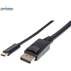 Kabel USB Manhattan USB-C - 2 m Czarny (152464) 5809851 766623152464