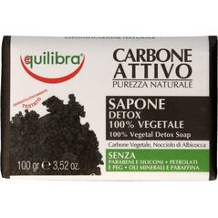 Equilibra Mydło w kostce Carbo Detox 100% Vegetal Detox Soap 100g 5892286 8000137015016