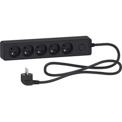 Listwa zasilająca Schneider Electric Odace przeciwprzepięciowa 5 gniazd 3 m czarna (ST9353B) 5963621 3606489493769