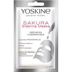 Yoskine Maseczka do twarzy Geisha Mask Sakura Srebrna Maska odżywczo-ujędrniająca 20ml 6056121 5900525060730