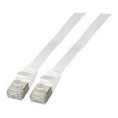 EFB Płaski kabel połączeniowy RJ45 U / FTP, kat. 6A, PVC, 0,5 m, biały (K5545WS.0,5) 6118296 4049759150921