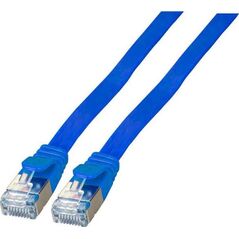 EFB Płaski kabel połączeniowy RJ45 U / FTP, kat. 6A, PVC, 1 m, niebieski 6118297 4049759150396