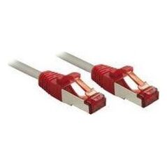 Lindy Patchkabel Cat6 CrossOver S/FTP grau/rot 0.30m 6118319 4002888478359