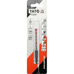 Wiertło Yato `Wiertło uniwersalne 4,0x85 mm.uchwyt 1/4"Hex (beton,ceramika,stal,alum.,PCV,drewno) 6225591 5906083038303
