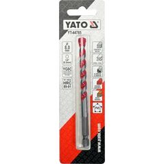 Wiertło Yato `Wiertło uniwersalne 8,0x100 mm.uchwyt 1/4"Hex (beton,ceramika,stal,alum.,PCV,drewno) 6225595 5906083038341