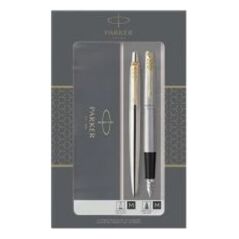 Parker ZESTAW DŁUGOPIS + PIÓRO JOTTER STAL CT 2093258 6298608 3026980932589