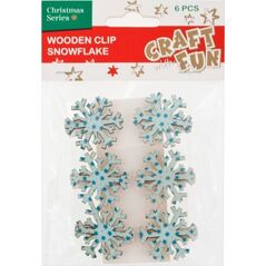 Craft with Fun CF OZDOBA BN KLAMERKI PLATEK SNIEGU DREW 6SZT 6302588 5903246400748