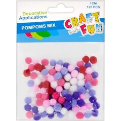 Craft with Fun CF OZDOBA DEK POMPON 1CM/120SZT PBH 40/400 6302589 5903246461183