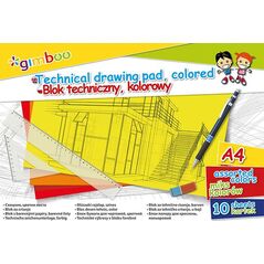 Gimboo Blok techniczny A4 10k mix kolorów 6317621 5901503686690