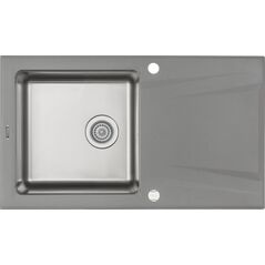 Zlewozmywak Deante . PRIME SZARY METALIK GRANITO-STAL 860x500x220 3,5" + OSPRZĘT SPACE SAVERS 6336466 5908212058039