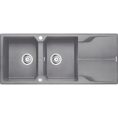 Zlewozmywak Deante .ANDANTE SZARY GRANIT 2K Z/O 1160x500x210, 3,5"+SPACE SAVER 6336538 5908212080382