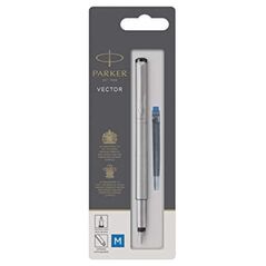 Parker Pióro VECTOR Edelstahl M Blau Blister 6414765 3501178708059