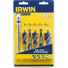 Wiertło Irwin IRWIN WIERTŁO DO DREWNA KOMPLET 5szt.BLUE GROOVE 6X 16, 18, 20, 22, 25 mm IRW1922007 6419554 5706919220076