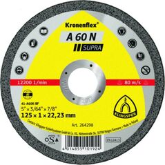 Klingspor tarcza do cięcia aluminium 115mmx1,0mm A60N supra (264297) 6420780 4014855101917