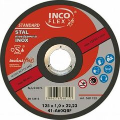 Inco Flex tarcza do metalu Inox 125x1,0 (M411-125-1.0-22B60Q) 6420872 5904378360153