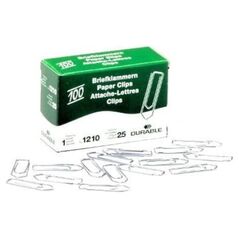 Durable DURABLE Briefklammern 32mm verzinkt 100 Stück 6450270 4005546102061