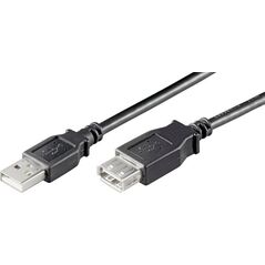 Kabel USB Goobay USB-A - USB-A 0.6 m Czarny (68625) 6460753 4040849686252