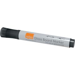 Nobo MARKER SUCHOŚCIERALNY NOBO DO TABLIC SZKLANYCH 4 SZT.CZARNY 6477105 5028252526081