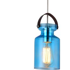 Lampa wisząca Platinet PLATINET PENDANT LAMP ZEFIR P161051 E27 GLASS BLUE 12x20 [44018] 6481853 5907595440189