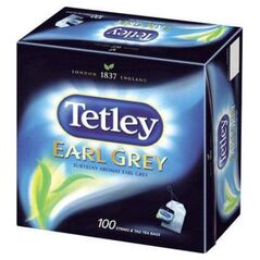 Tetley TETLEY Herbata EARL GREY INTENSIVE z zawieszką, opakowanie 100 sztuk 6525162 5014328092420