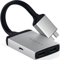 Adapter USB Satechi USB-C Dual - HDMI x2 Srebrny  (ST-TCDHAS) 6527289 879961008345