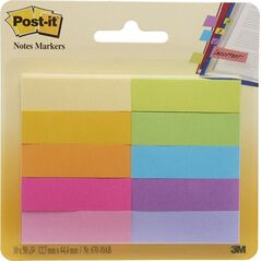 3M ZAKŁADKI INDEKSUJĄCE POST-IT 12,7X44,4MM 670-10AB PAPIEROWE 10X50 KARTEK NEONOWE 6537925 51141380469