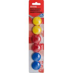 Office Products MAGNES OFFICE PRODUCTS 30MM 6 SZT. MIX KOLORÓW 6606180 5901503699690
