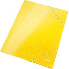 Leitz Teczka leitz wow kartonowa z gumką żółty 6621632 4002432120635