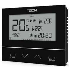 Tech Sterownik ST-292V2 pokojowy bezprzewodowy dwustanowy (3 mm szkło) czarny 6643889 5902479660240