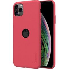 Nillkin Nillkin Super Frosted Shield - Etui Apple iPhone 11 Pro Max z wycięciem na logo (Bright Red) 6644714 6902048186590