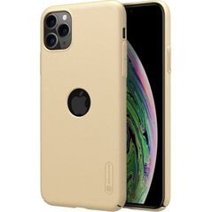 Nillkin Nillkin Super Frosted Shield - Etui Apple iPhone 11 Pro Max z wycięciem na logo (Golden) 6644716 6902048186583