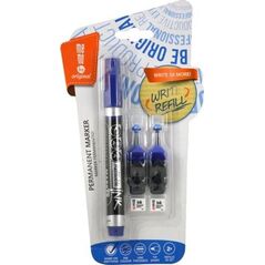 MemoBe Marker permanentny + 2 ampułki niebieski MemoBe 6660218 5903273503368
