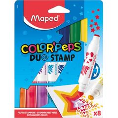 Maped Flamastry dwustronne z pieczątkami 8 kol MAPED 6660978 3154148468080