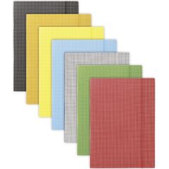 Donau Teczka z gumką DONAU, karton, A4, 400gsm, 3-skrz., mix kolorów w kratę () - 5901498005216 6801924 5901498005216