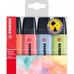 Stabilo Zakreślacz Boss Pastel etui 4 kolory STABILO 6874137 4006381558174