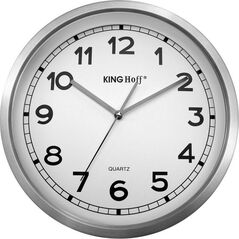 KingHoff ZEGAR ŚCIENNY STALOWY 34cm MECHANIZM PŁYNĄCY 7094679 5908287250260