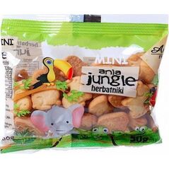 Bio Ania Herbatniki mini zoo BEZ CUKRU 50 g ANIA 7440747 5903453006610
