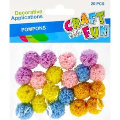 Craft with Fun CF OZDOBA DEK POMPON KASZMIR KOL 20SZT 2CM12/144 7615648 5908275111726