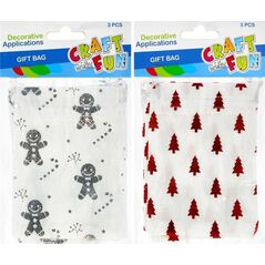 Craft with Fun CF TOREBKA OZD TKANINA 10X14CM 3SZT MIX 12/144 7615667 5908275112662