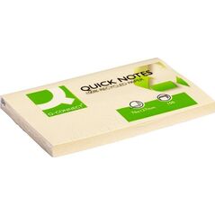 Q-Connect Bloczek Samoprzylepny Q-Connect 100% Recycled, 127X76Mm, 100 Kart., Żółty 7624603 5705831056107